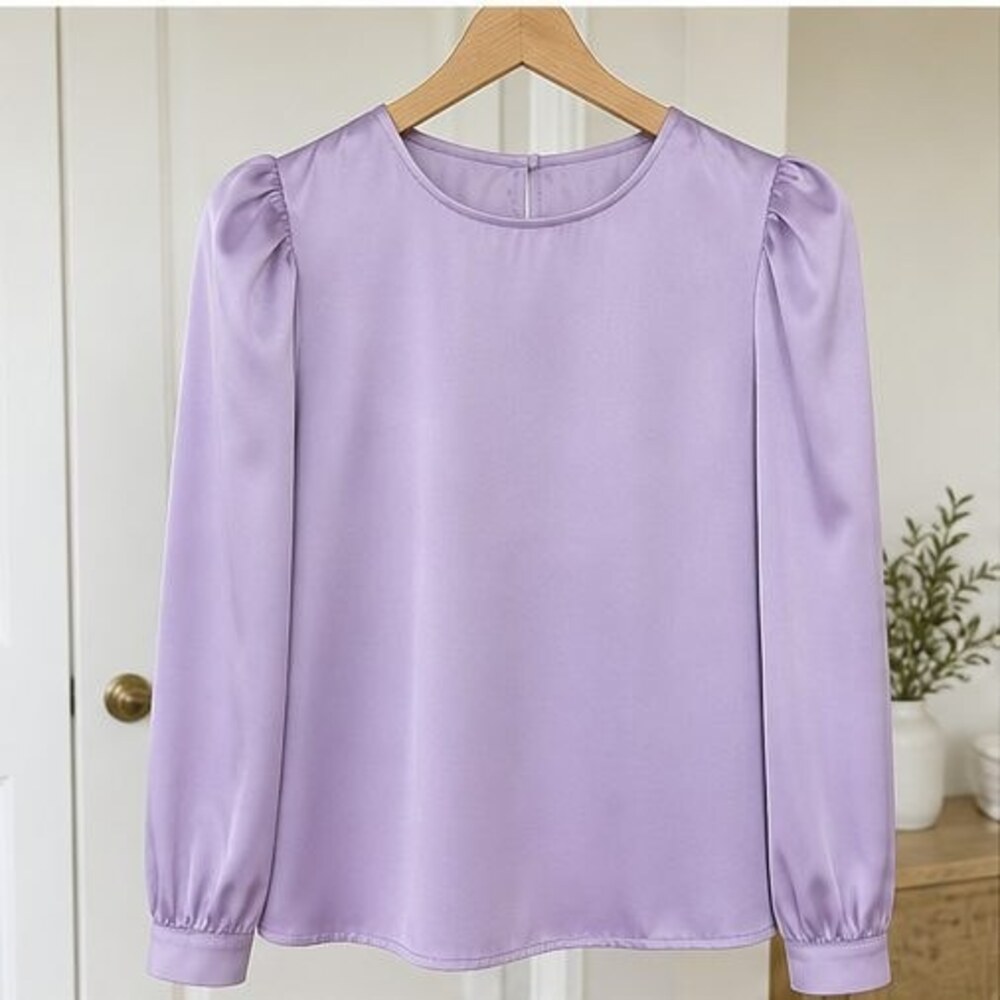 Lilac Puff Sleeve Top